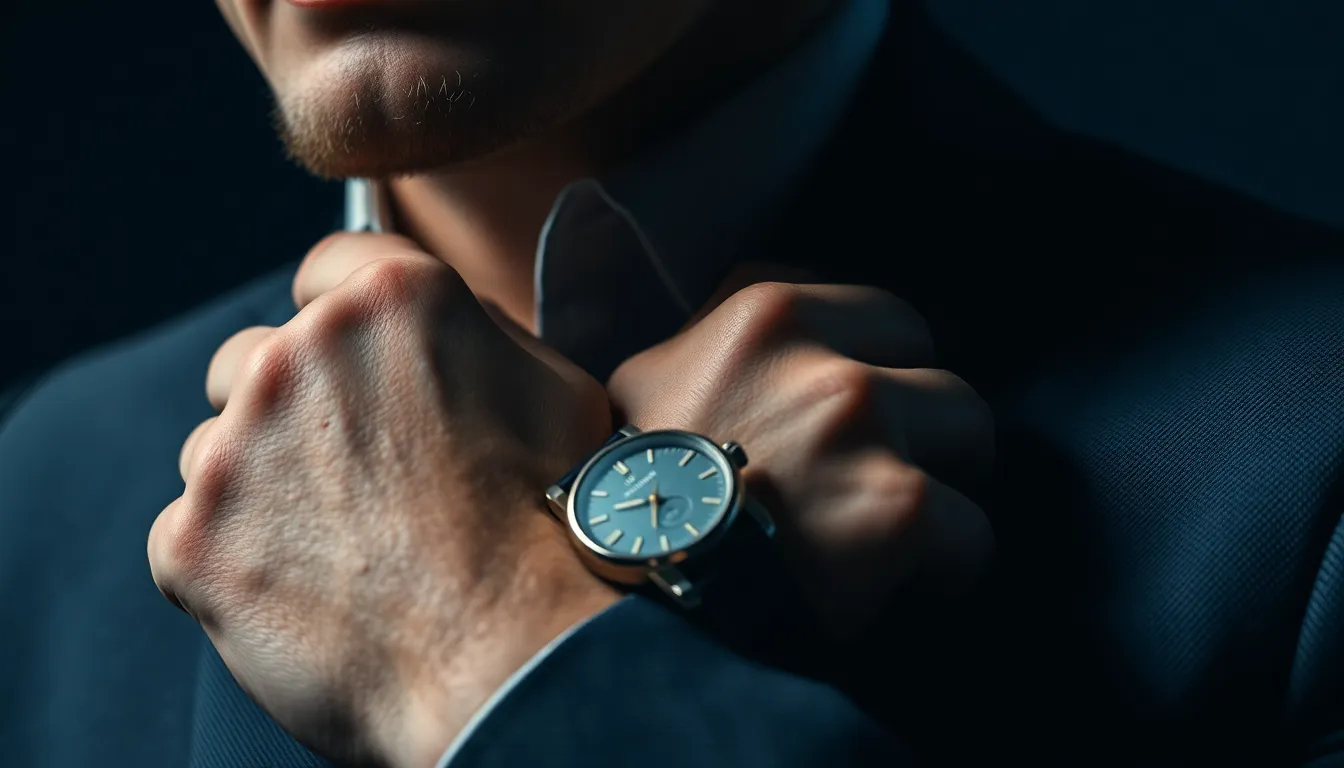 スマートフォンの画面を眺めて悩む男性