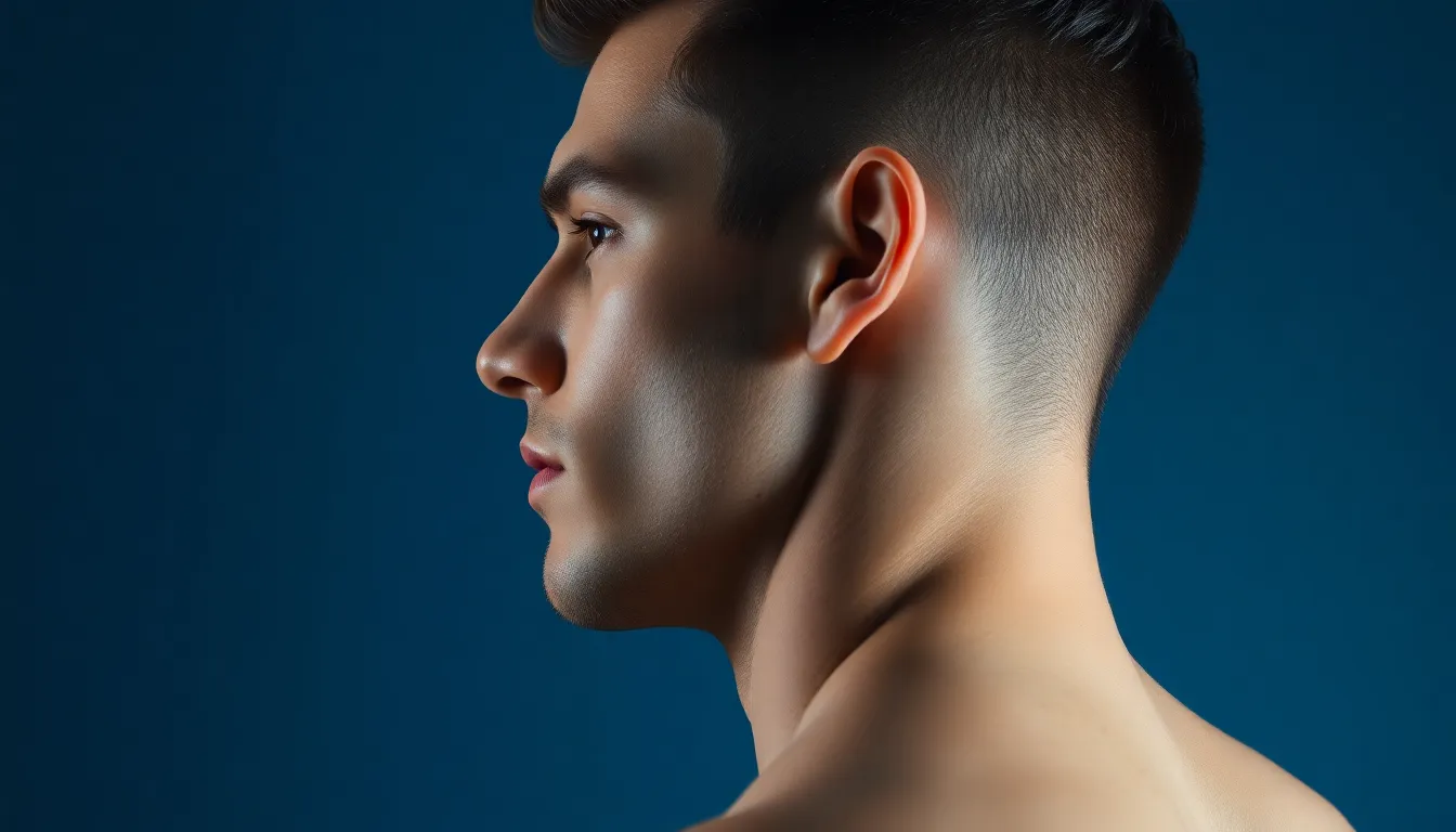 美容室でビジネス向けの髪型に整える男性