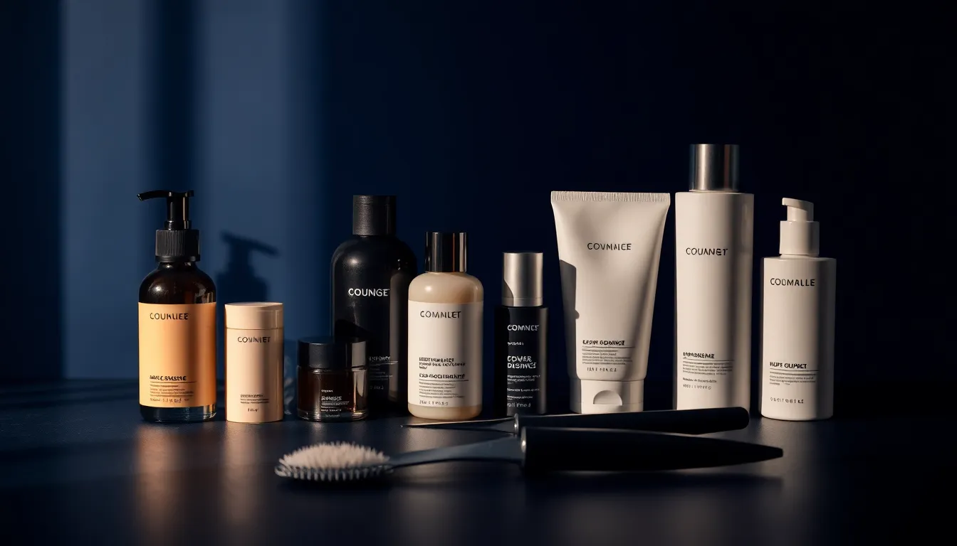 洗面台の前で自分の肌を見つめ、ケアを始めるべきか葛藤する男性の背中