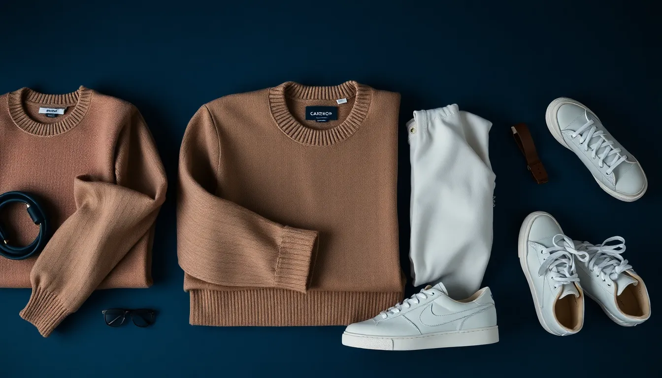 ネイビーのジャケットと白Tシャツのコーディネート