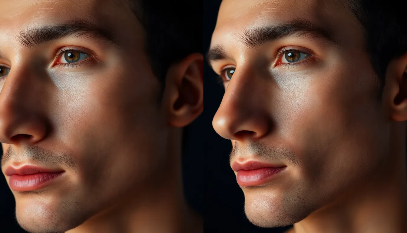 自然な仕上がりの男性