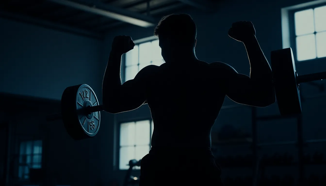 鏡の前で変化を確認する自信に満ちた男性