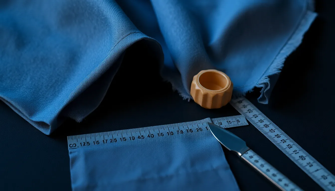 スタイリストが男性の肩のラインを確認する様子